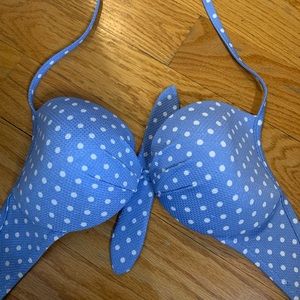 Blue polkadot swimsuit